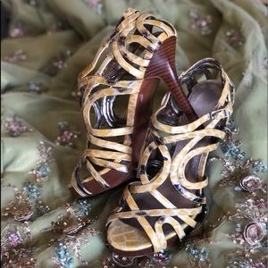 Calvin Klein cage high heels 7.5